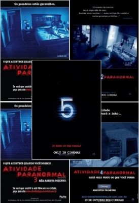 ATIVIDADE PARANORMAL - COLEO 5 FILMES